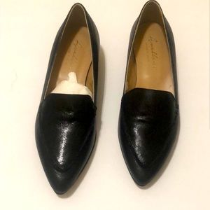 Avellini Black Leather Flat / Loafer